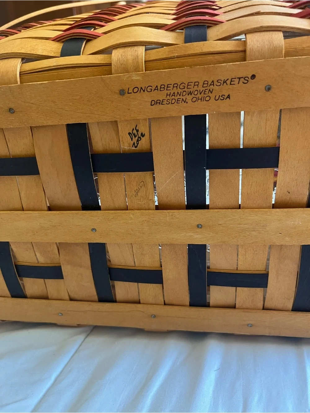 Longaberger 1998 Collectors Club 25th Anniversary Flag Basket - Large